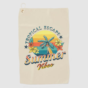 Zomervibes - Tropische ontsnapping Golfhanddoek