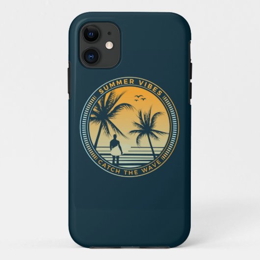 Zomervibes vangen de golf surfen Case-Mate iPhone case (Achterkant)