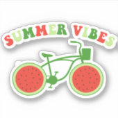 Zomervibes Watermeloen Cut Vinyl Stickers (Voorkant)