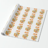 Zomervibes Waterverf Llama Verjaardag Cadeaupapier (Uitgerold)