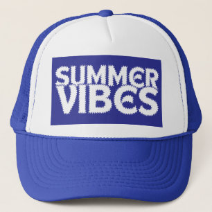 ZOMERVIBES WITTE TYPOGRAFIE TRUCKER PET