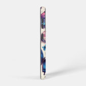 Zomervlinders; patroon in roze en blauw samsung galaxy hoesje (Rechterkant)