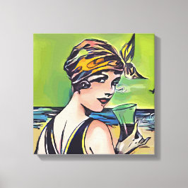 Zomervrouw Canvas Afdruk