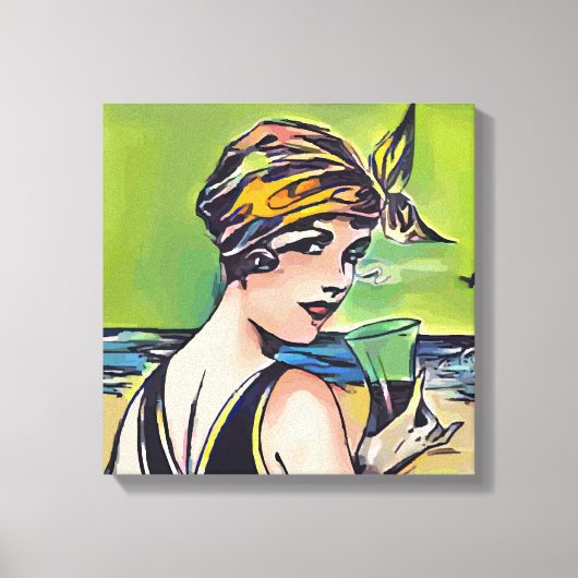 Zomervrouw Canvas Afdruk (Voorkant)