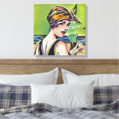 Zomervrouw Canvas Afdruk (Insitu (Slaapkamer))
