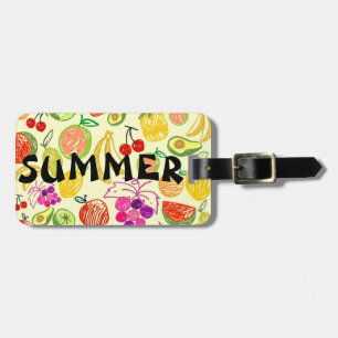 zomervruchten bagagelabel