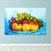 zomervruchten canvas afdruk (Insitu (Houten vloer))