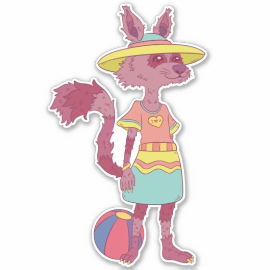 zomerwasbeer sticker (Voorkant)