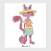 zomerwasbeer sticker (Vel)