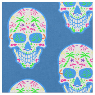 zomerween halloween zomer suiker schedel tropisch stof