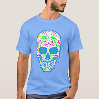 zomerween halloween zomer suiker schedel tropisch t-shirt