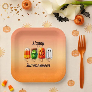 Zomerween Halloween Zomerfeest Papieren Bordje