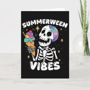 Zomerween-sfeer Skelet Ijs Kunst Zomer Hal Kaart