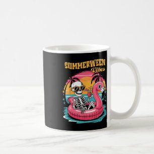 Zomerween Vibes Skelet Zomer Vakantie Grappige Hal Koffiemok