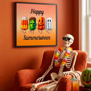 Zomerween Zomer Halloween Popsicles Perfect Poster