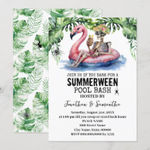 Zomerweenen Tropisch Skelet Zwembad Feest