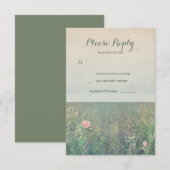 Zomerweide bruiloft RSVP kaarten Kaartje (Voorkant / Achterkant)