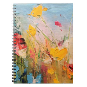 Zomerweide – Expressieve Abstracte Wilde Bloemen Notitieboek