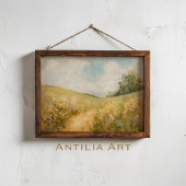 Zomerweide Landschap Schilderen Wildbloemveld Poster