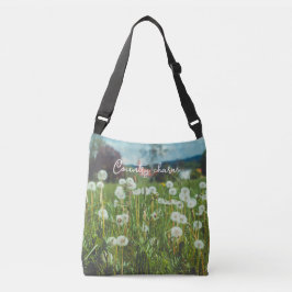 zomerweide met andelions crossbody tas