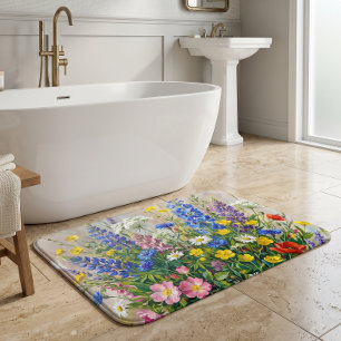 Zomerweide Wilde Bloemen Badmat