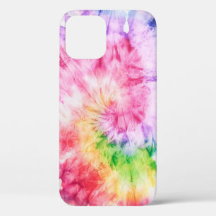 Zomerwervelingen: pastel Stropdas-kleurpatroon iPhone 12 Hoesje