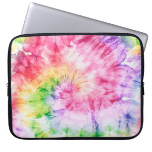 Zomerwervelingen: pastel Stropdas-kleurpatroon Laptop Sleeve