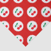  zomerwitte en rode kersen tissuepapier (Detail)