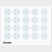 Zomerwolk Regenboog Pastel Krabbel Doodle    Ronde Sticker (Vel)