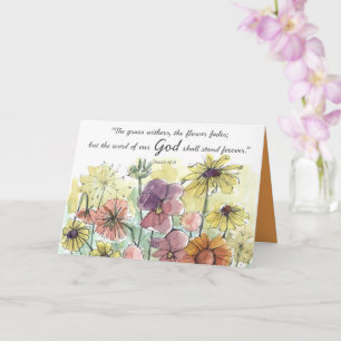 Zomerzegeningen Isaïa Bijbelvers Tuin Bloemen Kaart