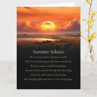 Zomerzonnewende met Zon en Water Natuur Geest Kaart