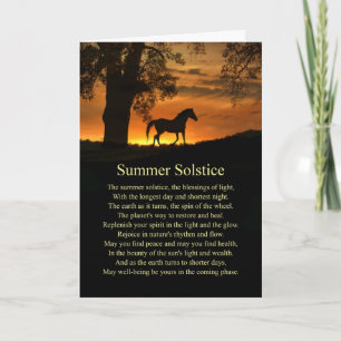 Zomerzonnewende Midsummer Eve Eik Paard Kaart