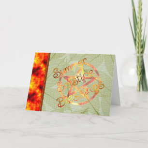 Zomerzonnewende Pagan Pentagram Kaart
