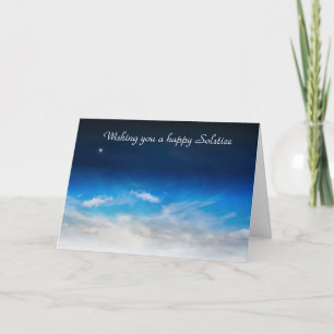 Zomerzonnewende Zegeningen met blauwe lucht en maa Kaart