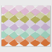 Zomfkleurpatroon diamant cadeaupapier (Vlak)