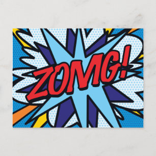ZOMG Leuke Retro Stripboek Pop Art Aankondigingskaart