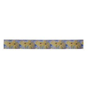 Zomgeel zonnebloemen lint