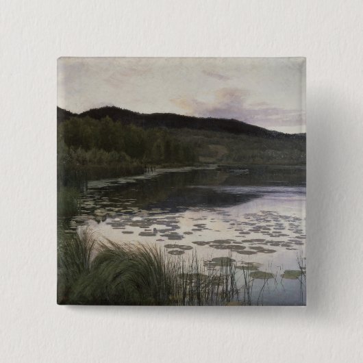 Zomnacht 1886 vierkante button 5,1 cm (Voorkant)