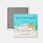 Zomstrand Starfish Save the Date Magnet Magneet (Voorkant / Achterkant)