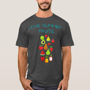 Zomvruchten draag, vegans, vegetariërs, gezonde li t-shirt