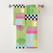 Zomvruchten watermeloen kiwi kleurrijke mozaïek bad handdoek (Insitu)