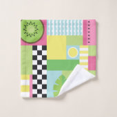 Zomvruchten watermeloen kiwi kleurrijke mozaïek bad handdoek (Wasdoekje)