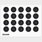 Zon 1 ronde sticker (Vel)