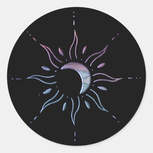 Zon 1 ronde sticker (Voorkant)