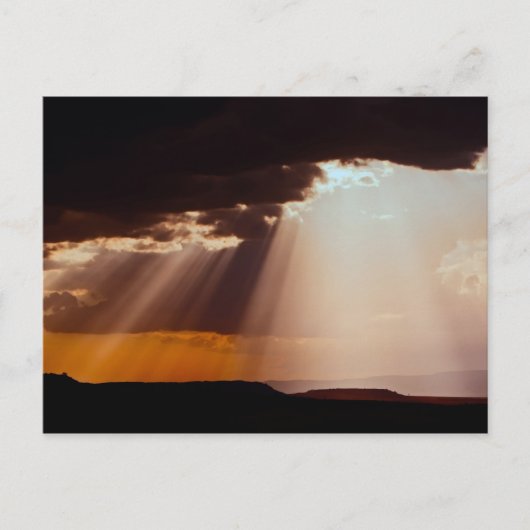 Zon aan de Masai Mara. 2 Briefkaart (Voorkant)