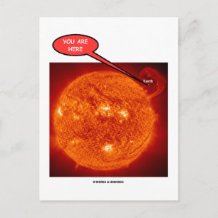 Zon Aarde Je Bent Hier (Astronomie Humor) Briefkaart