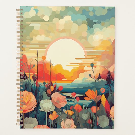 Zon abstract landschap planner (Voorkant)