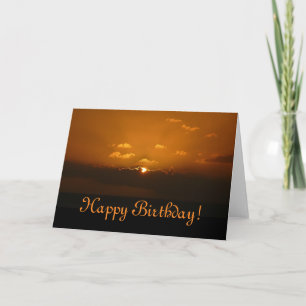 Zon achter de wolken Verjaardag Kaart (Blank Insid