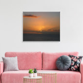 Zon achter wolken II Zeegezicht Canvas Afdruk (Insitu (Woonkamer))