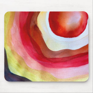 Zon aquarel zonsondergang kunst muismat